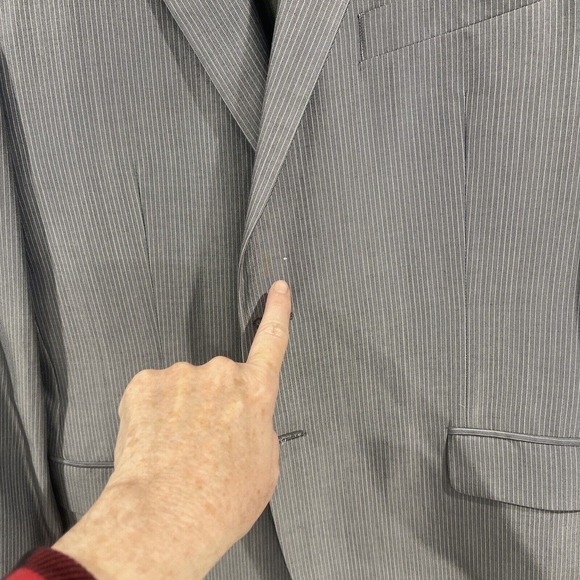 Loro Piana Sport Coat Blazer Men 44R Wool Silk Blend Grey 2 Button Joseph Abboud - Picture 6 of 16